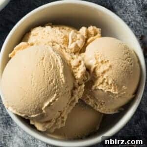 Creamy 4-ingredient vegan oat ice cream in a white bowl, ready to be served.