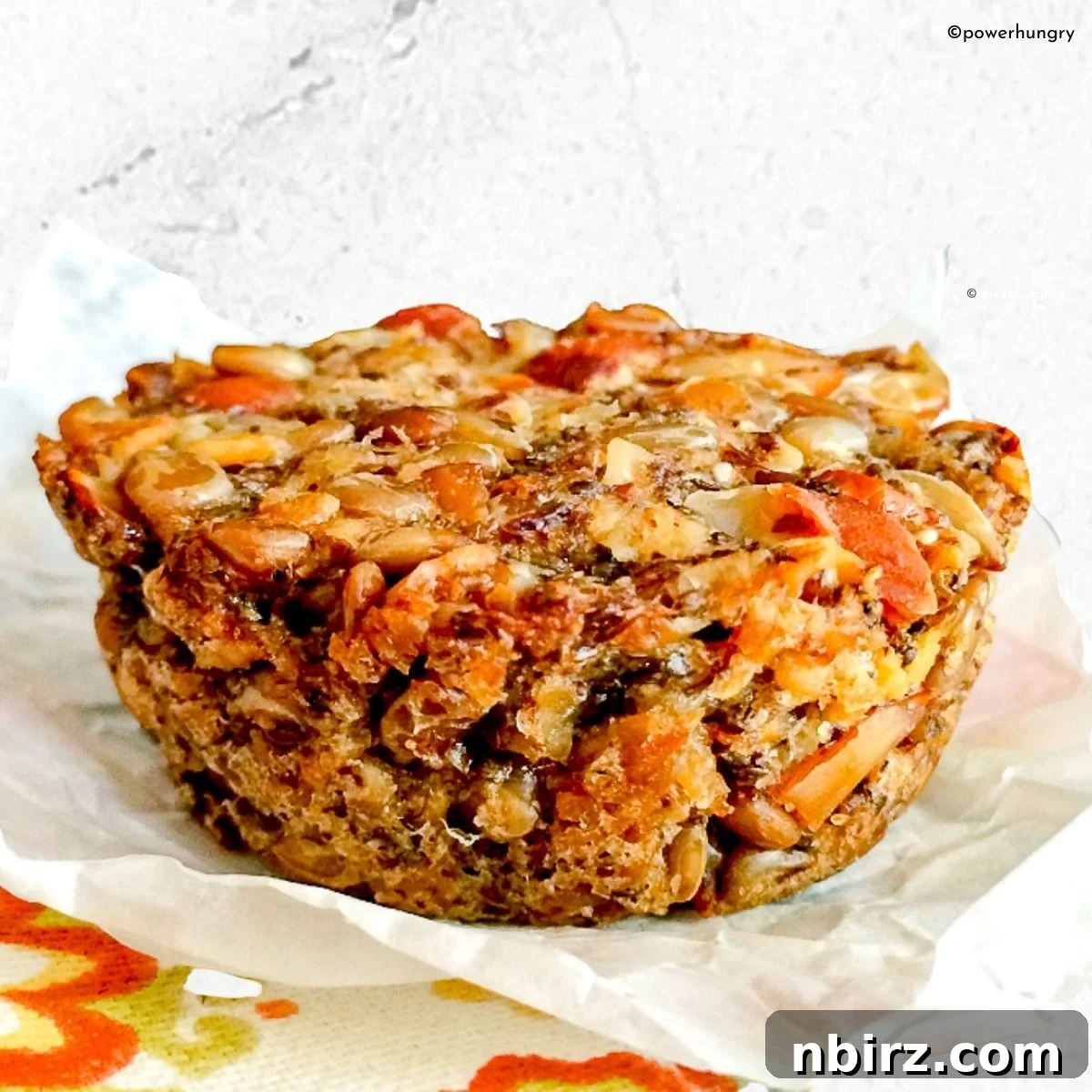 oat protein bread on a piece of parchment paper