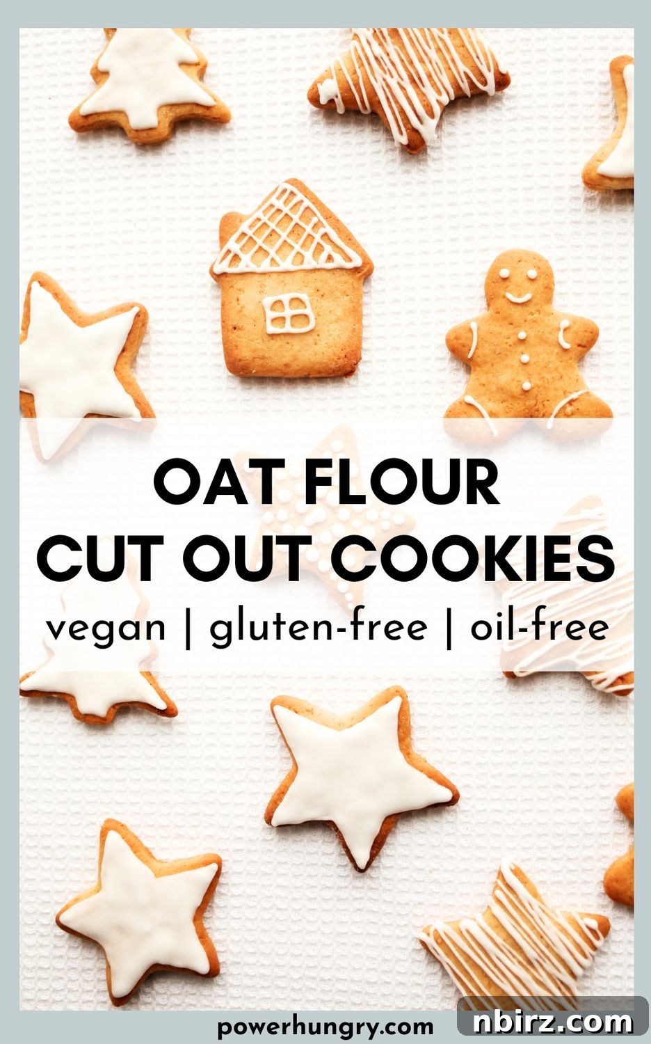 Wholesome Vegan Oat Flour Cutouts 8 collage of oat flour cut out sugar cookies