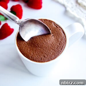 chocolate mousse with a silver spon