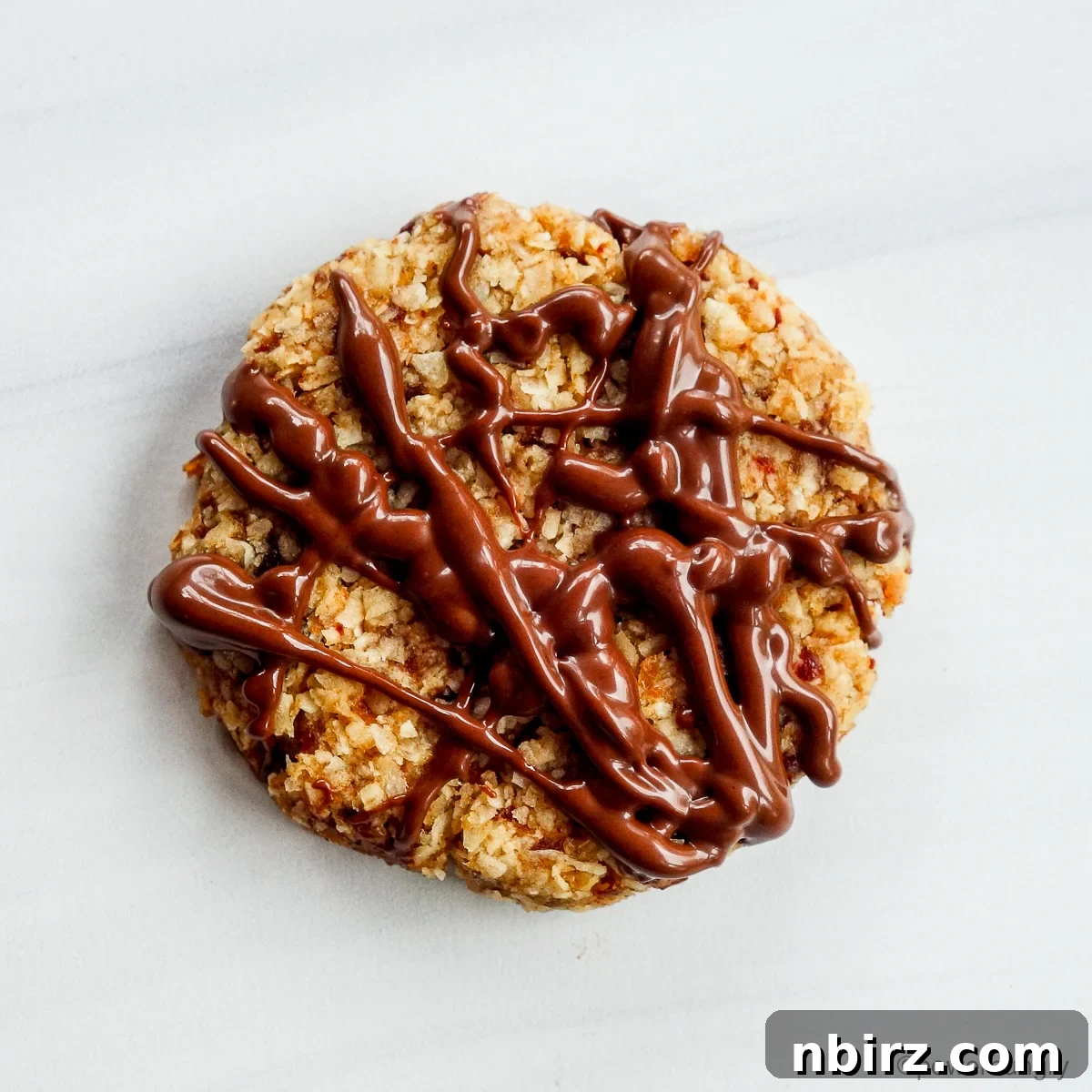Wholesome Two-Ingredient Coconut Date Bites 10 A 2-ingredient coconut date cookie drizzled with melted dark chocolate.