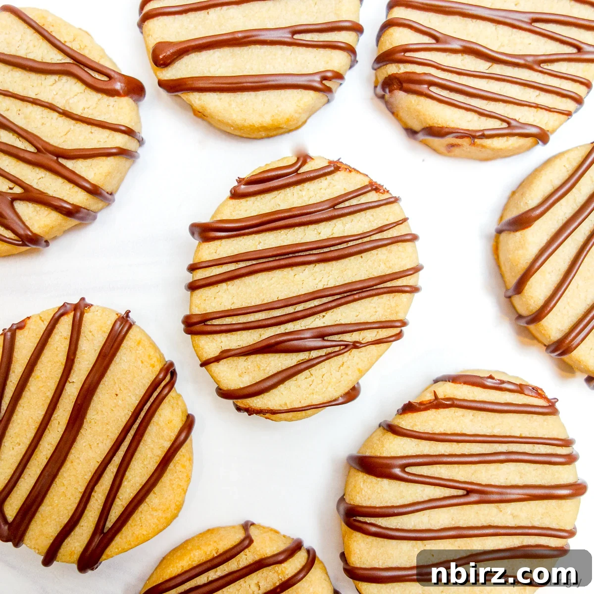 Heavenly Vegan Grain Free Cassava Shortbread Cookies 12 Decadent cassava flour shortbread cookies beautifully drizzled with rich dark chocolate, making them an irresistible treat.