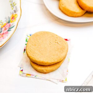 cassava flour shortbread cookies on a floral napkin