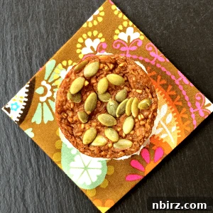Baked Pumpkin Steel Cut Oats Muffins