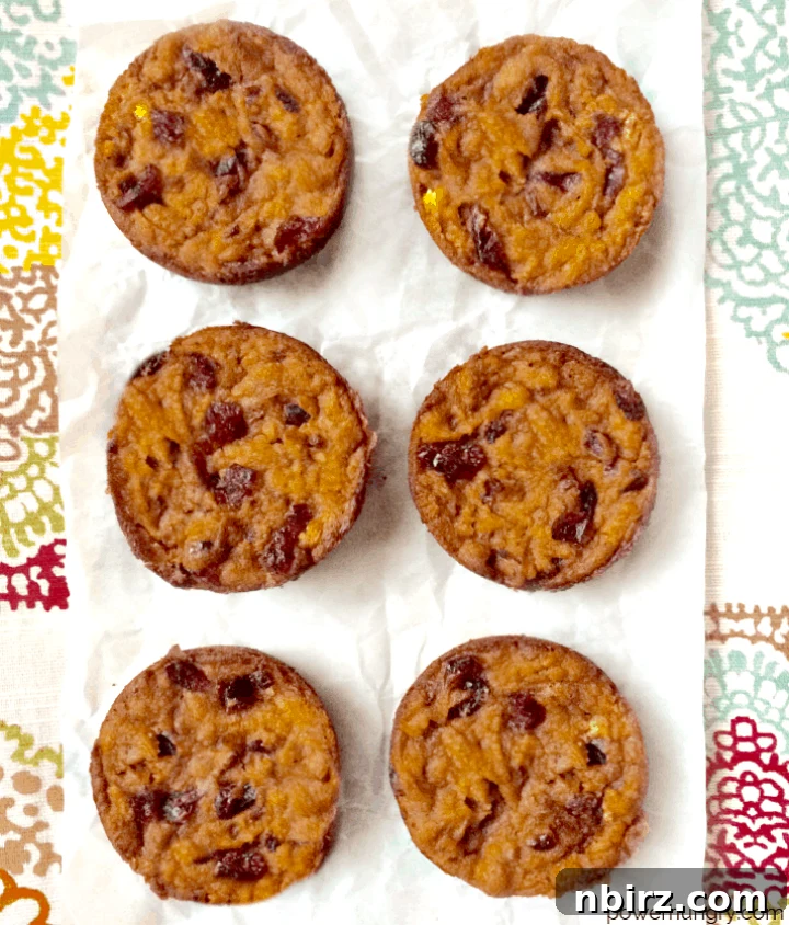 Vegan Pumpkin Cranberry Blondies (Gluten-Free & Guilt-Free) 3 Overhead shot of Vegan Pumpkin Cranberry Blondies
