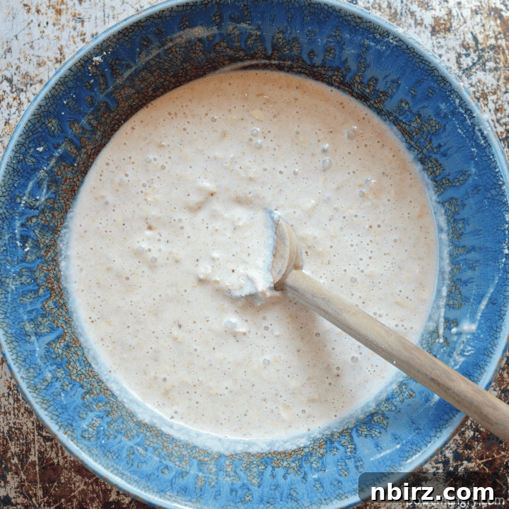 Fluffy Vegan Oat Pancakes (Gluten & Banana-Free) 4 Vegan oat pancake batter