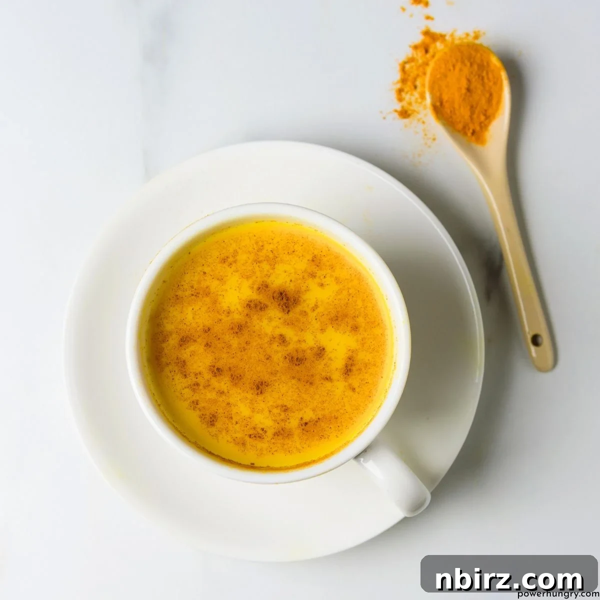 Turmeric Latte in a White Cup