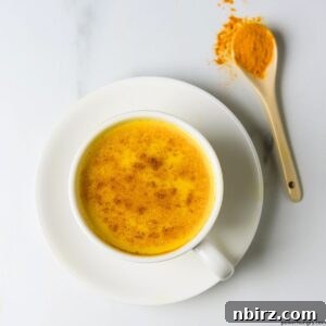 Easy Turmeric Latte in a white cup