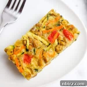 lentil frittata bar on a white plate
