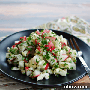 Chopped Radish and Cauliflower Salad