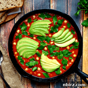 Creamy Vegan Avocado Chickpea Shakshuka 6 Vegan Avocado Chickpea Shakshuka