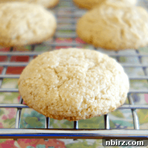 A single 3-ingredient almond flour cookie on a cooling rack, showcasing its perfect texture