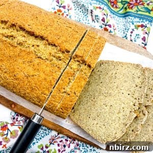 High-Protein Chickpea Bread 13 chickpea bread , sliced, on a cutting board