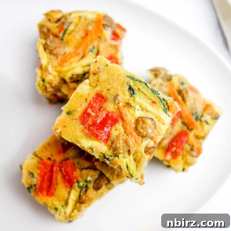 Vegan Lentil Frittata Bars