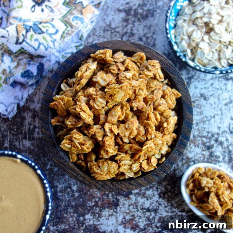 3-Ingredient Peanut Butter Granola