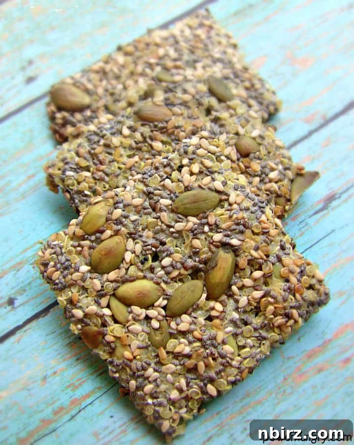 Easy No-Roll Quinoa Crackers