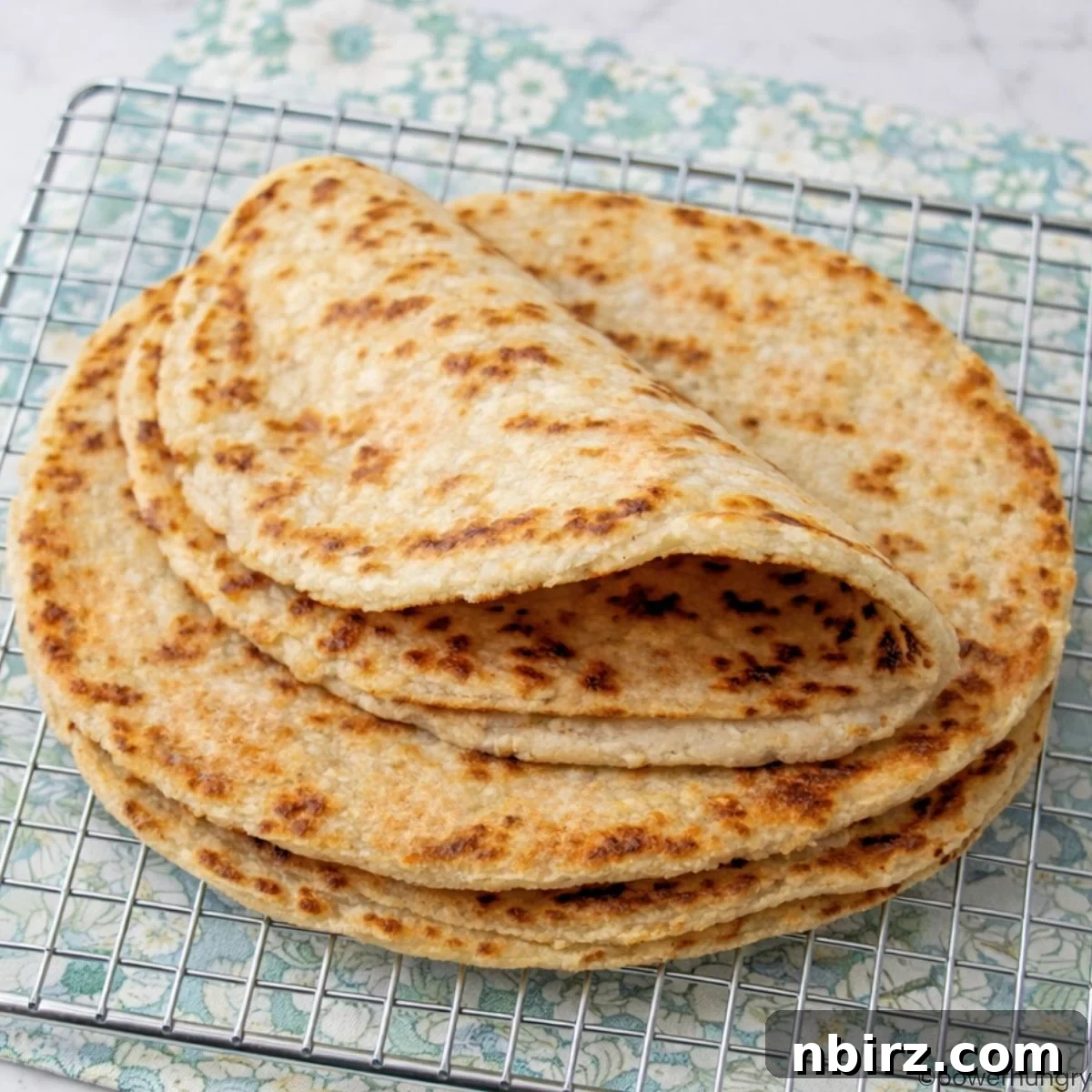 Sunflower Seed Flatbread 9 Folded sunflower seed tortilla