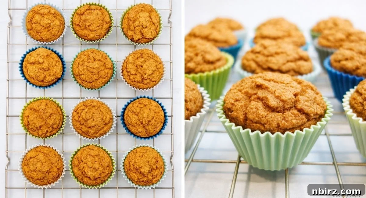 Muffins cooling in their liners on a cooling rack