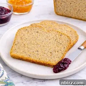 slices of high protein millet bread on a white plate