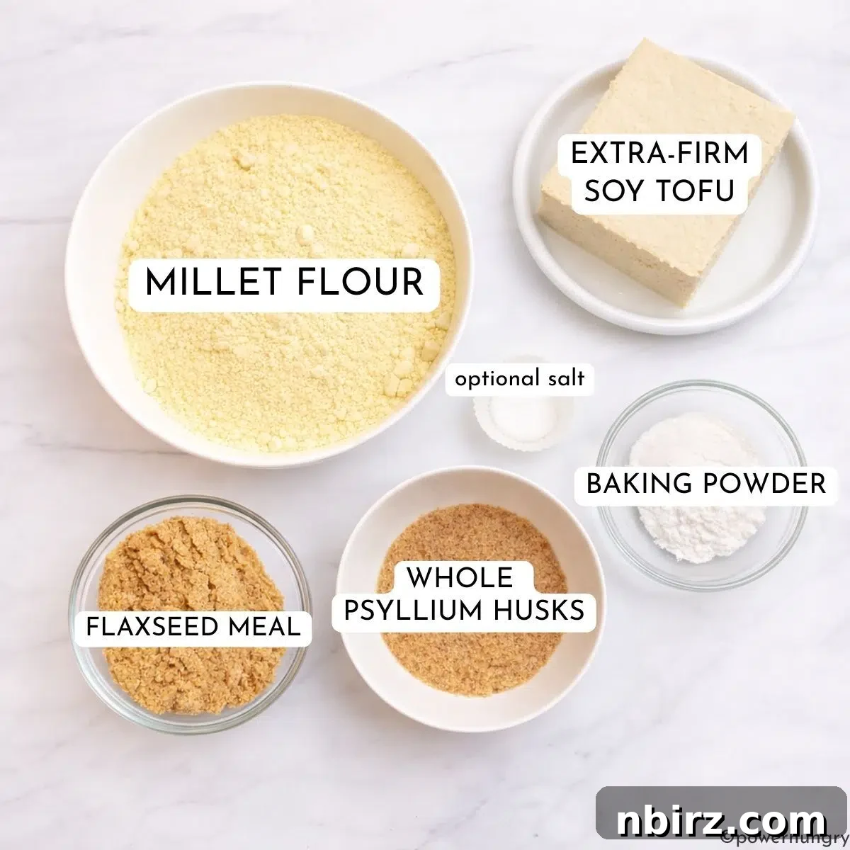 ingredients for high protein millet bread