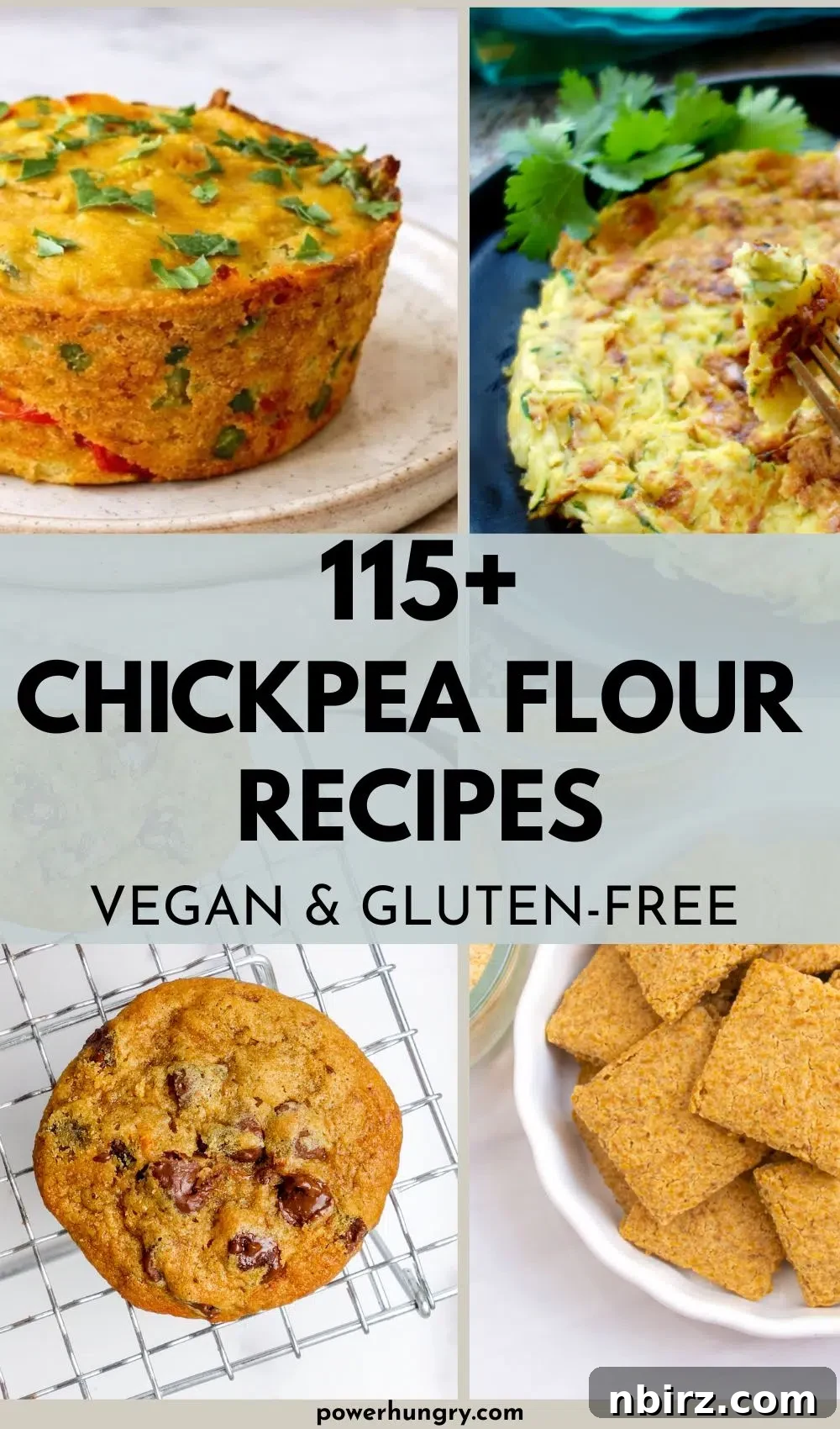 115+ Chickpea Flour Recipes for Vegan and Gluten-Free Cooking 3 collage of 4 chickpea flour recipes