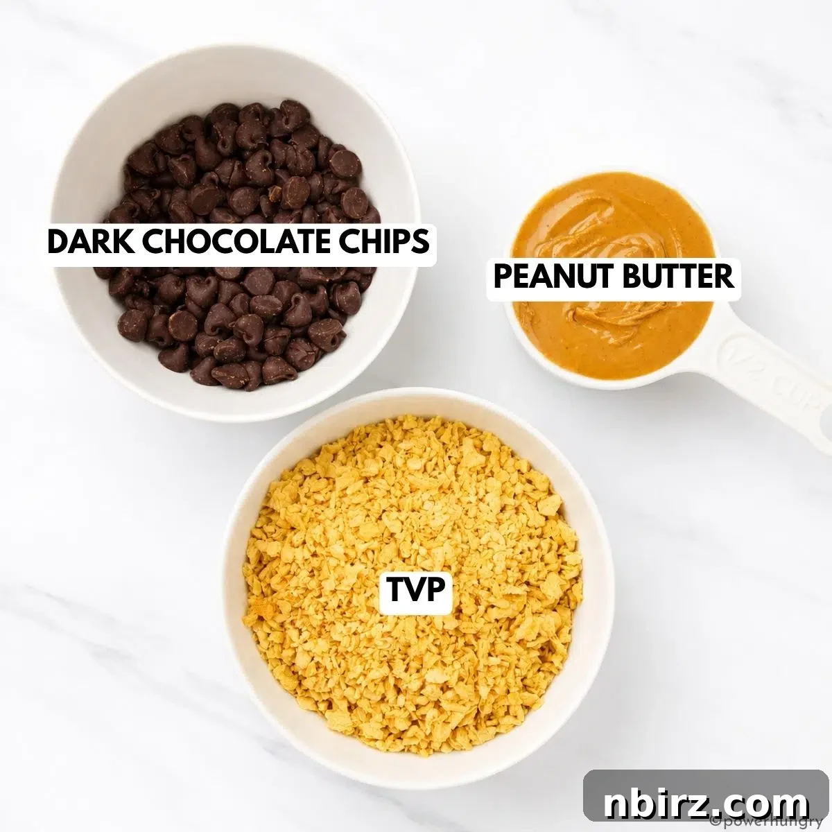 ingredients for no-bake chocolate protein cookies