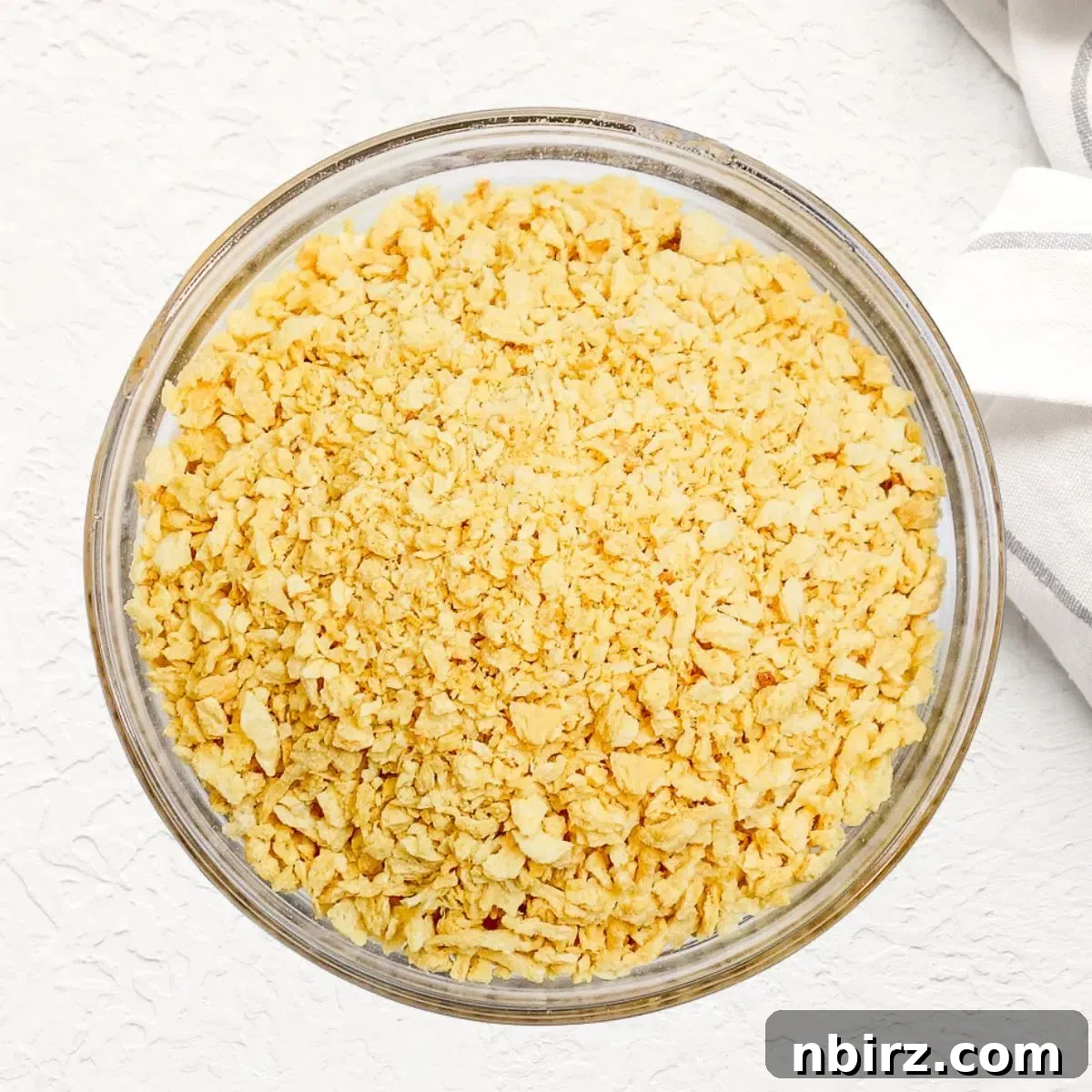 5-Minute High-Protein Bread with 24g Protein 4 bowl of dry tvp on a white background